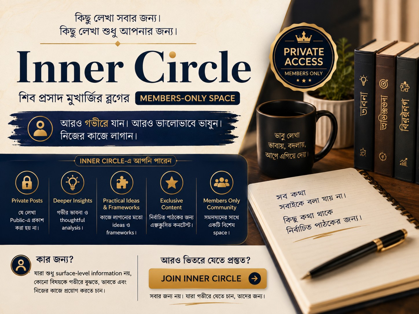 Inner Circle — শিব প্রসাদ মুখার্জির Private Space